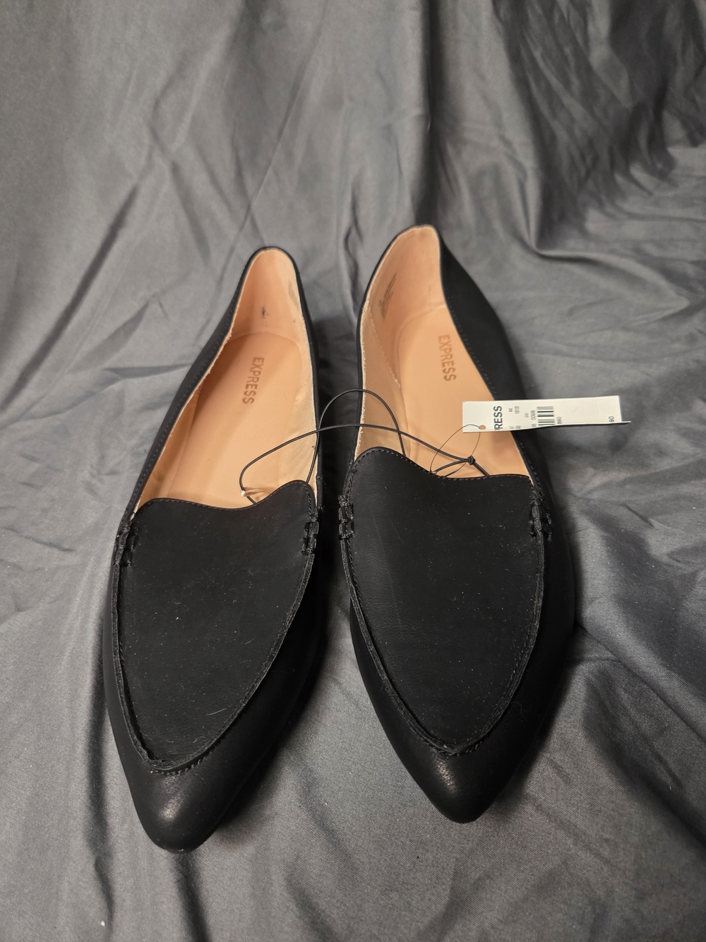 Express Women's Black Pointed Slip-On Loafers